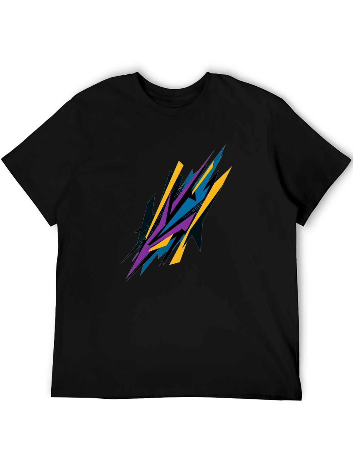 Abstract Graphic Black T-Shirt