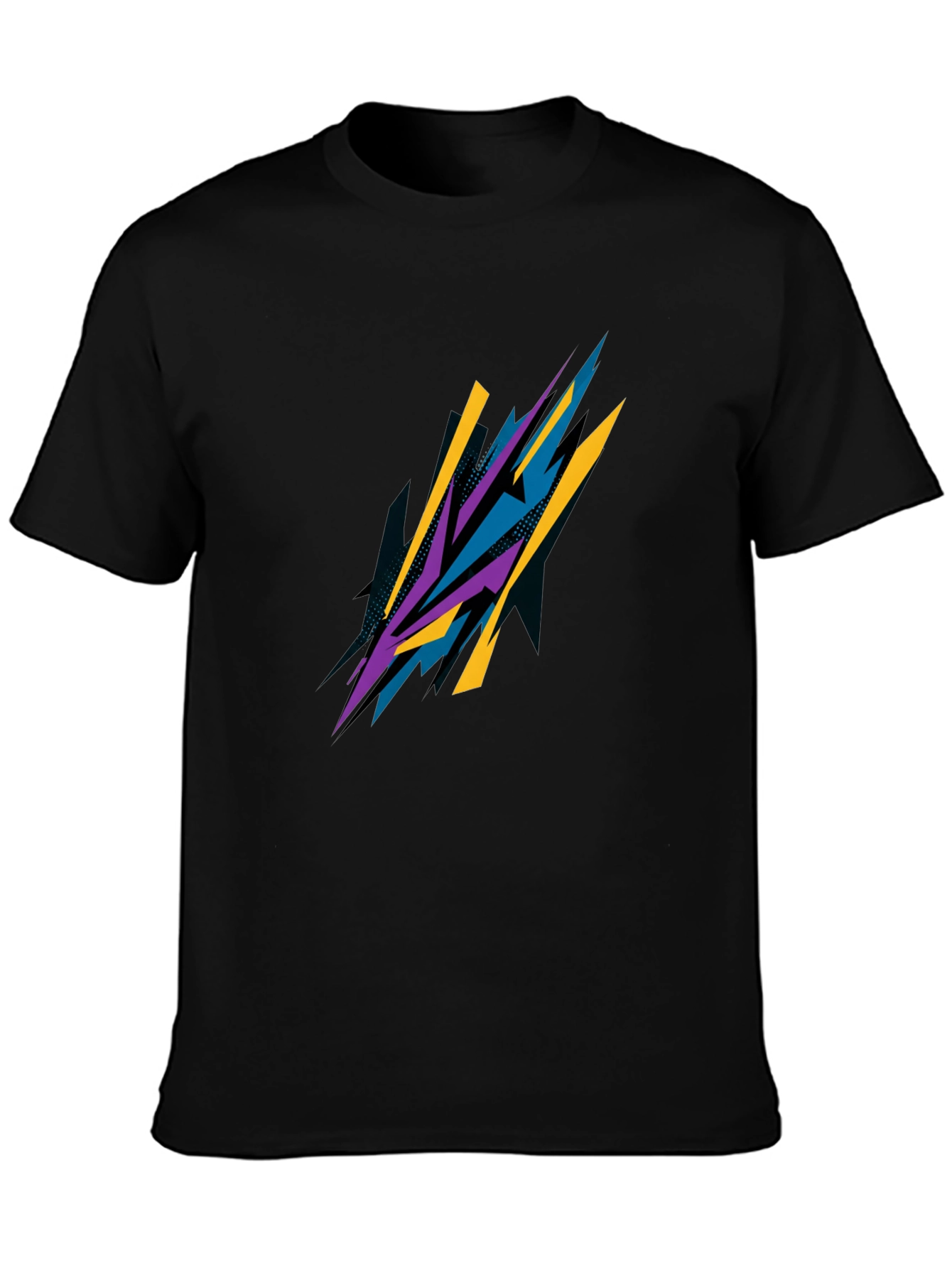 Abstract Graphic Black T-Shirt