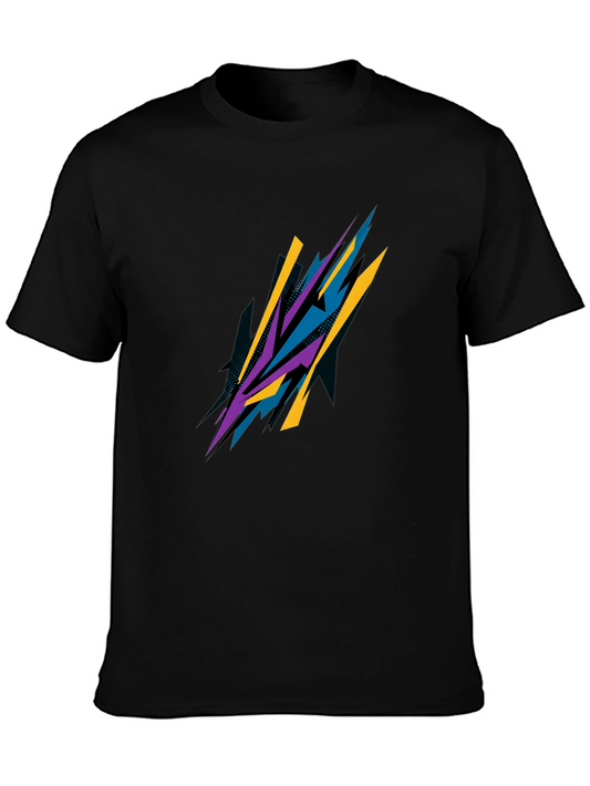 Abstract Graphic Black T-Shirt