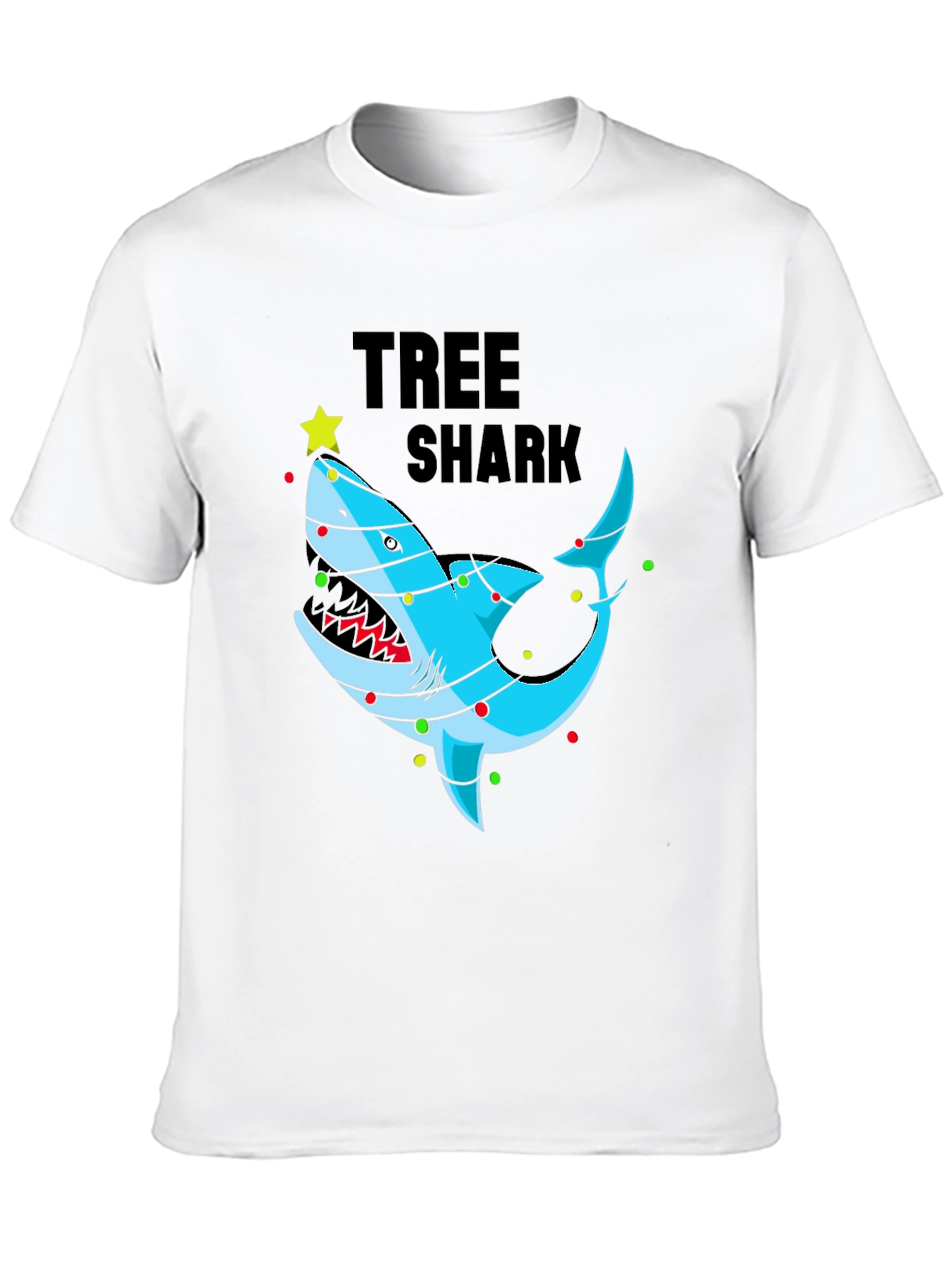 Tree Shark Christmas Graphic Tee