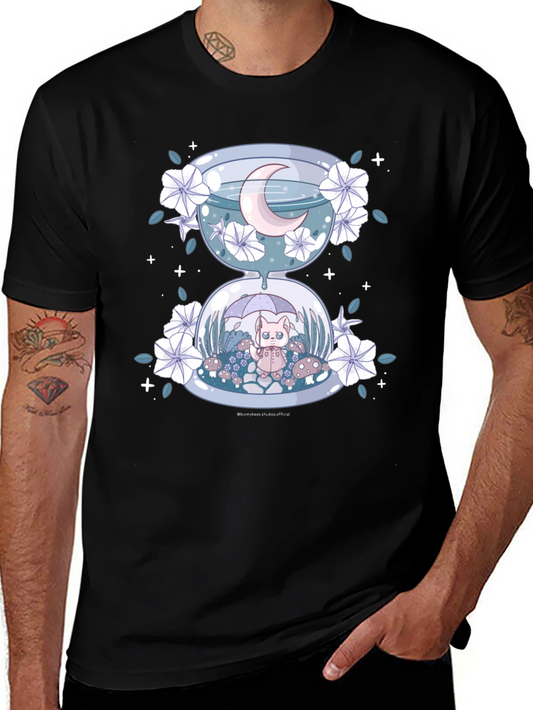 Hourglass Cat Tee - Whimsical Graphic T-Shirt