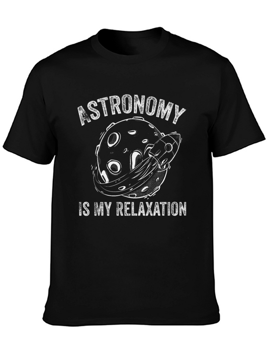 Astronomy is My Relaxation Black T-Shirt