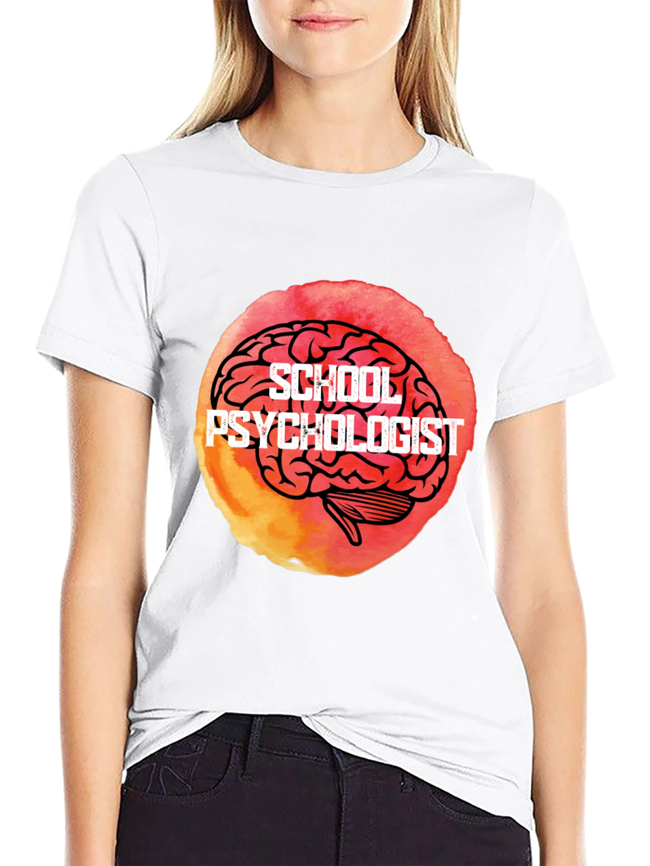 School Psychologist Brain Graphic Tee - Unique Gift Idea