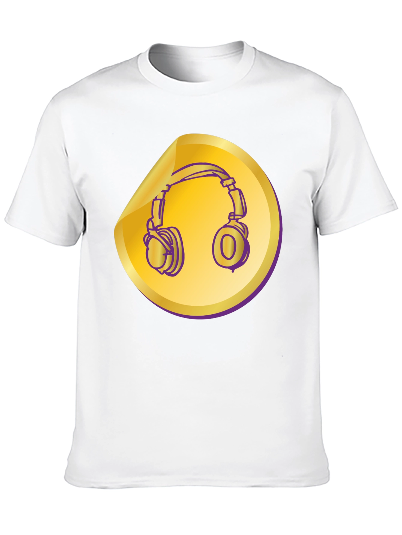 Headphones Graphic Tee - Music Lover Shirt
