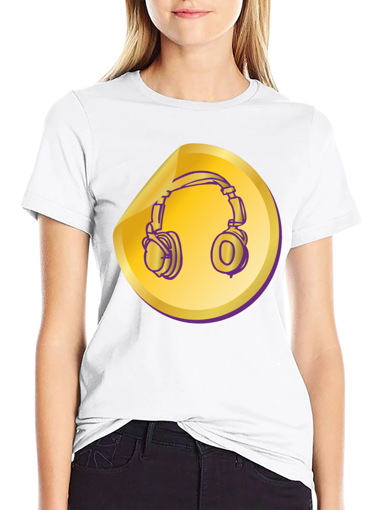 Headphones Graphic Tee - Music Lover Shirt