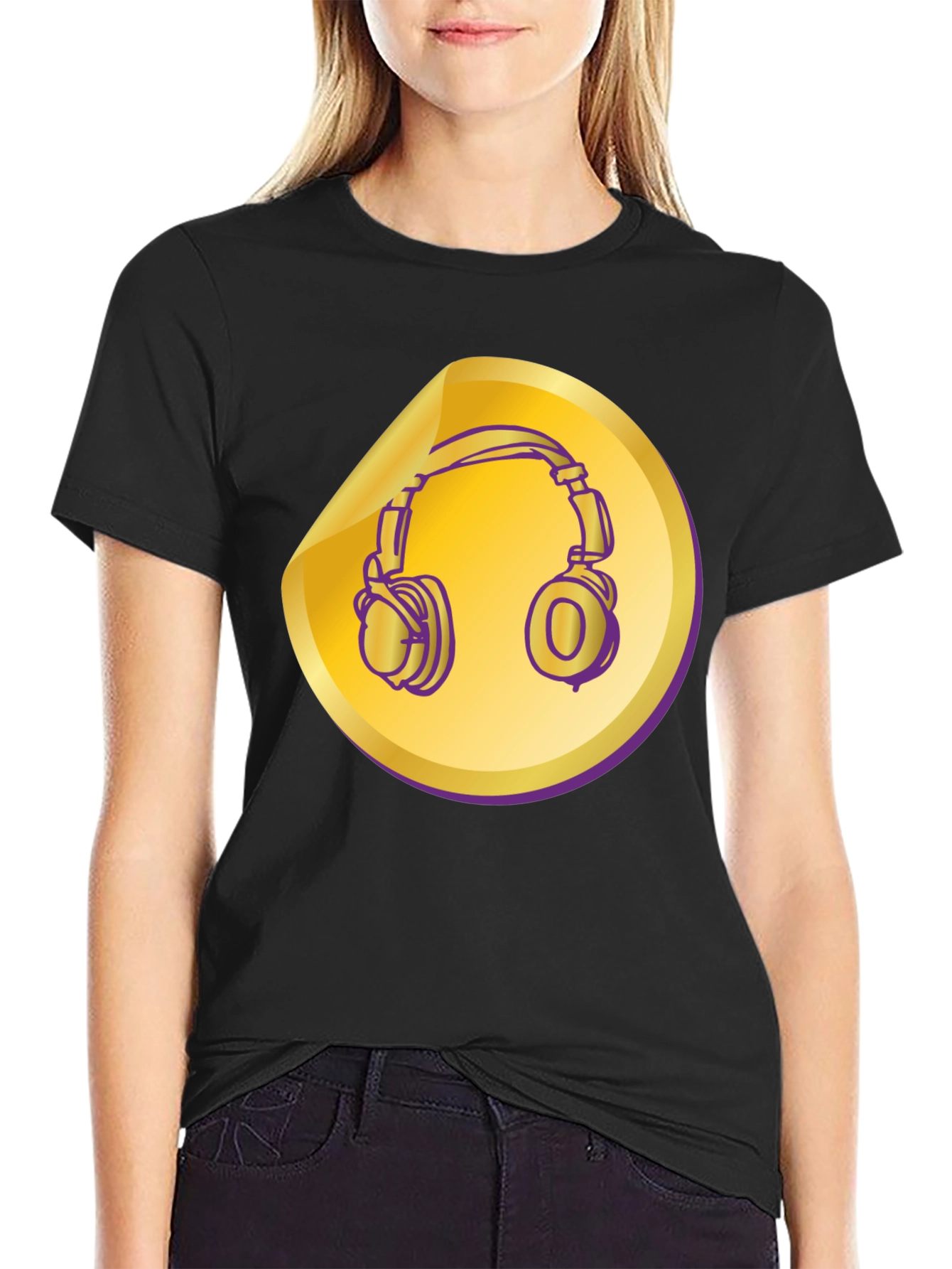 Headphones Graphic Tee - Music Lover Shirt