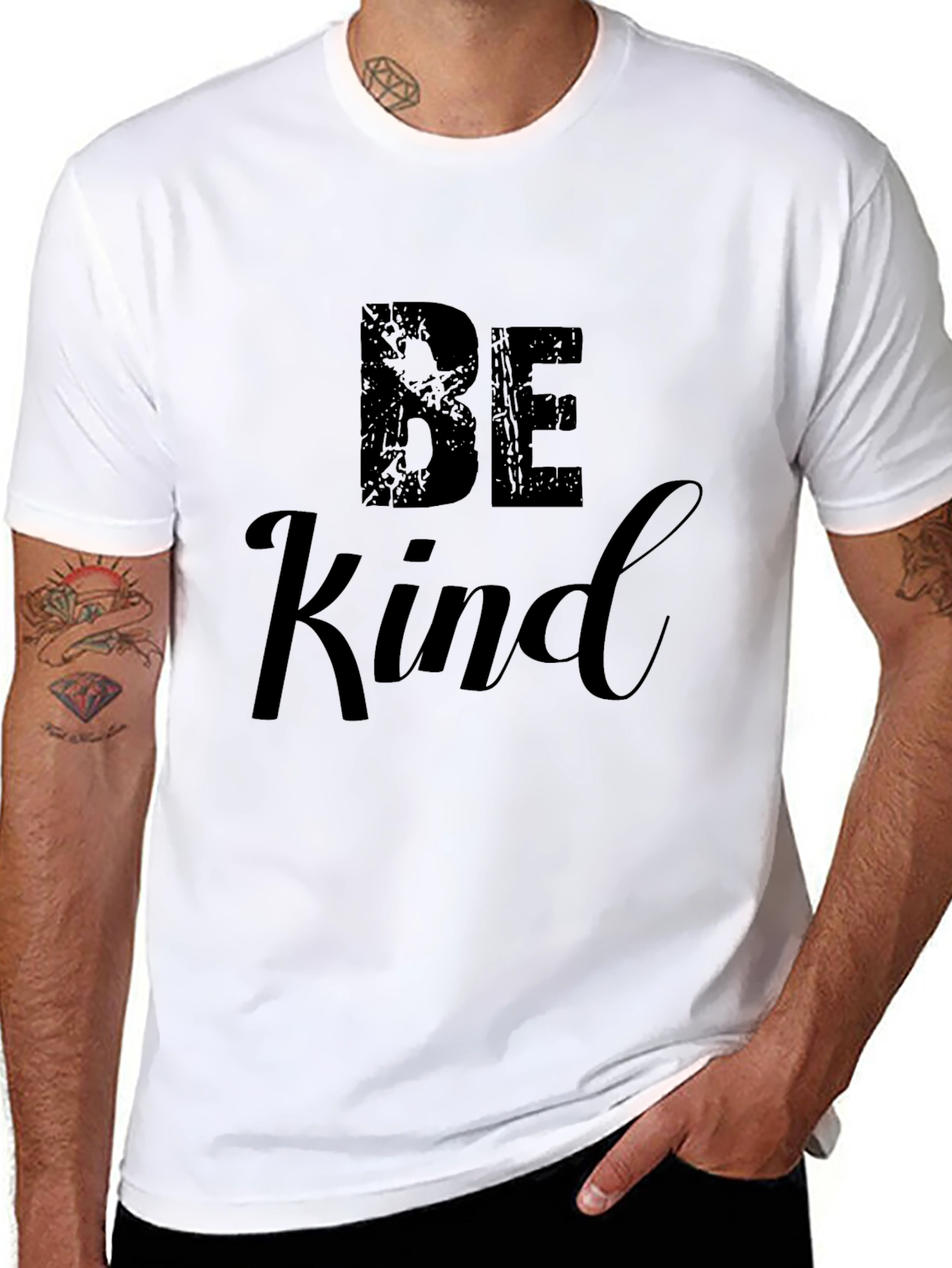 Be Kind Graphic Tee - Mens Black T-Shirt