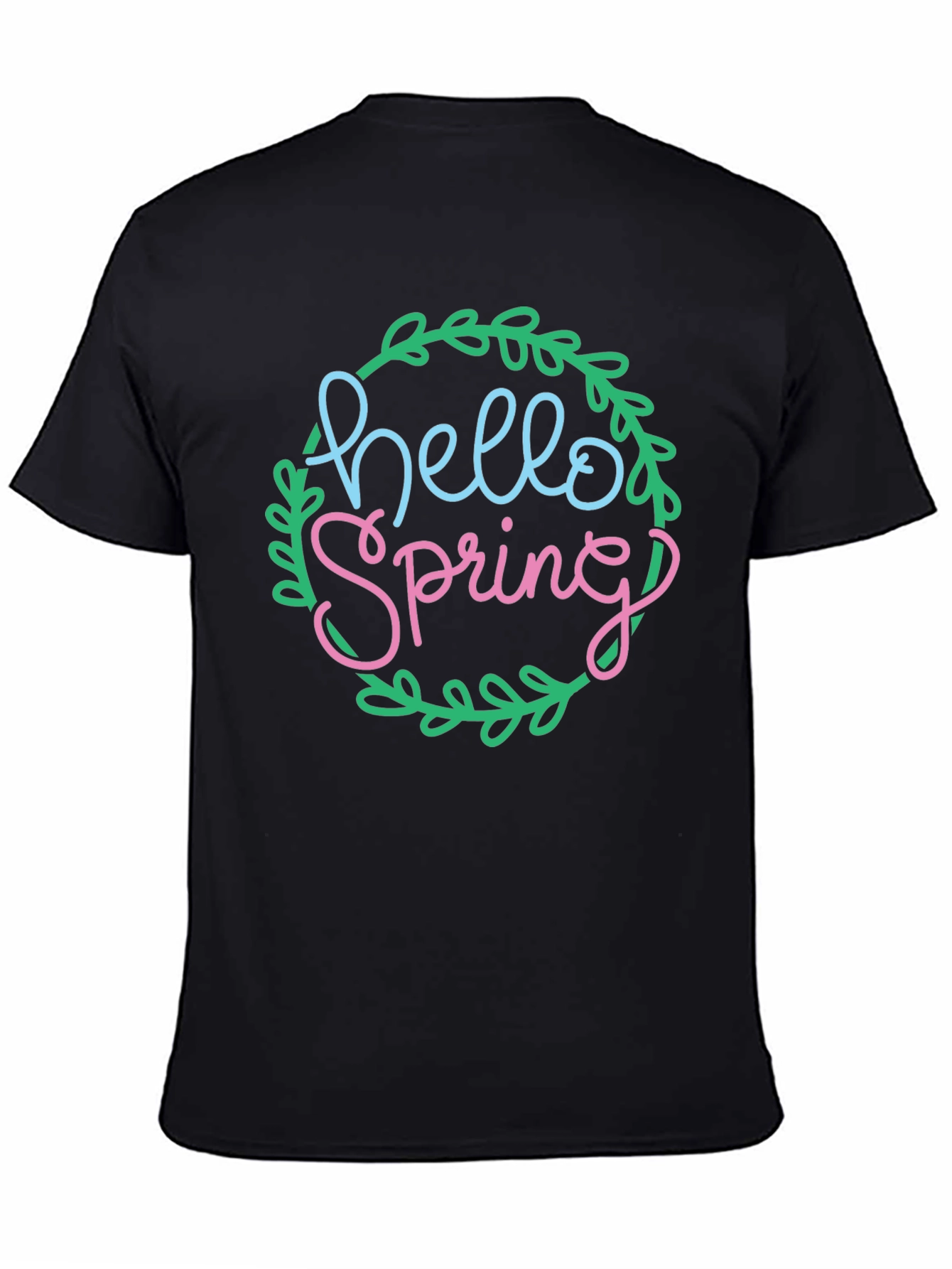 Hello Spring Graphic Tee - Mens Black T-Shirt