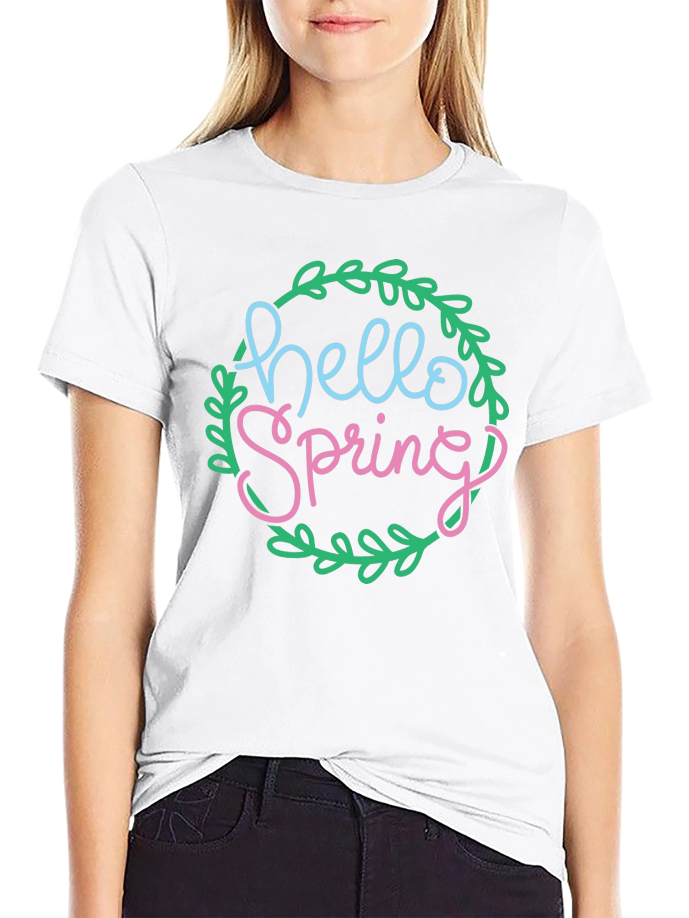Hello Spring Graphic Tee - Mens Black T-Shirt