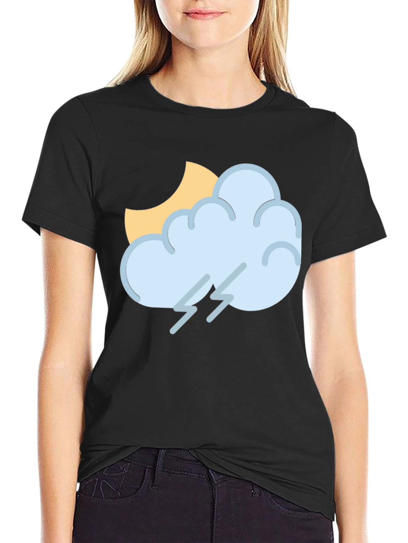 Stormy Weather Graphic Tee - Black Unisex T-Shirt