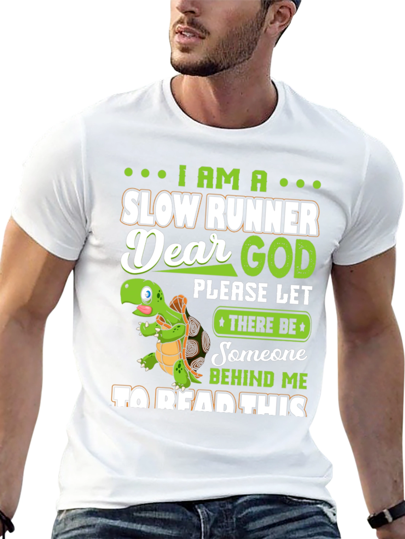 Slow Runner Turtle Graphic T-Shirt