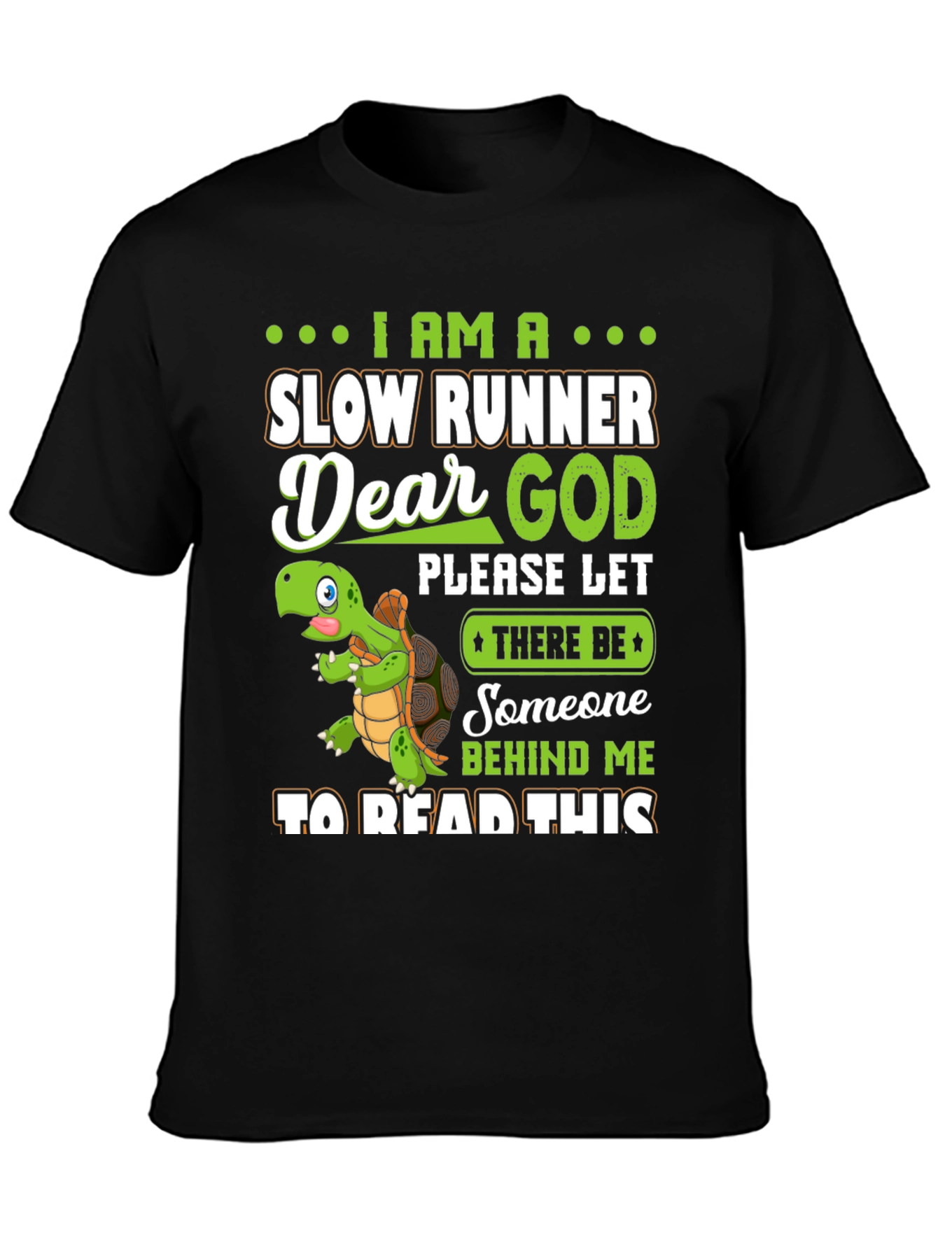 Slow Runner Turtle Graphic T-Shirt