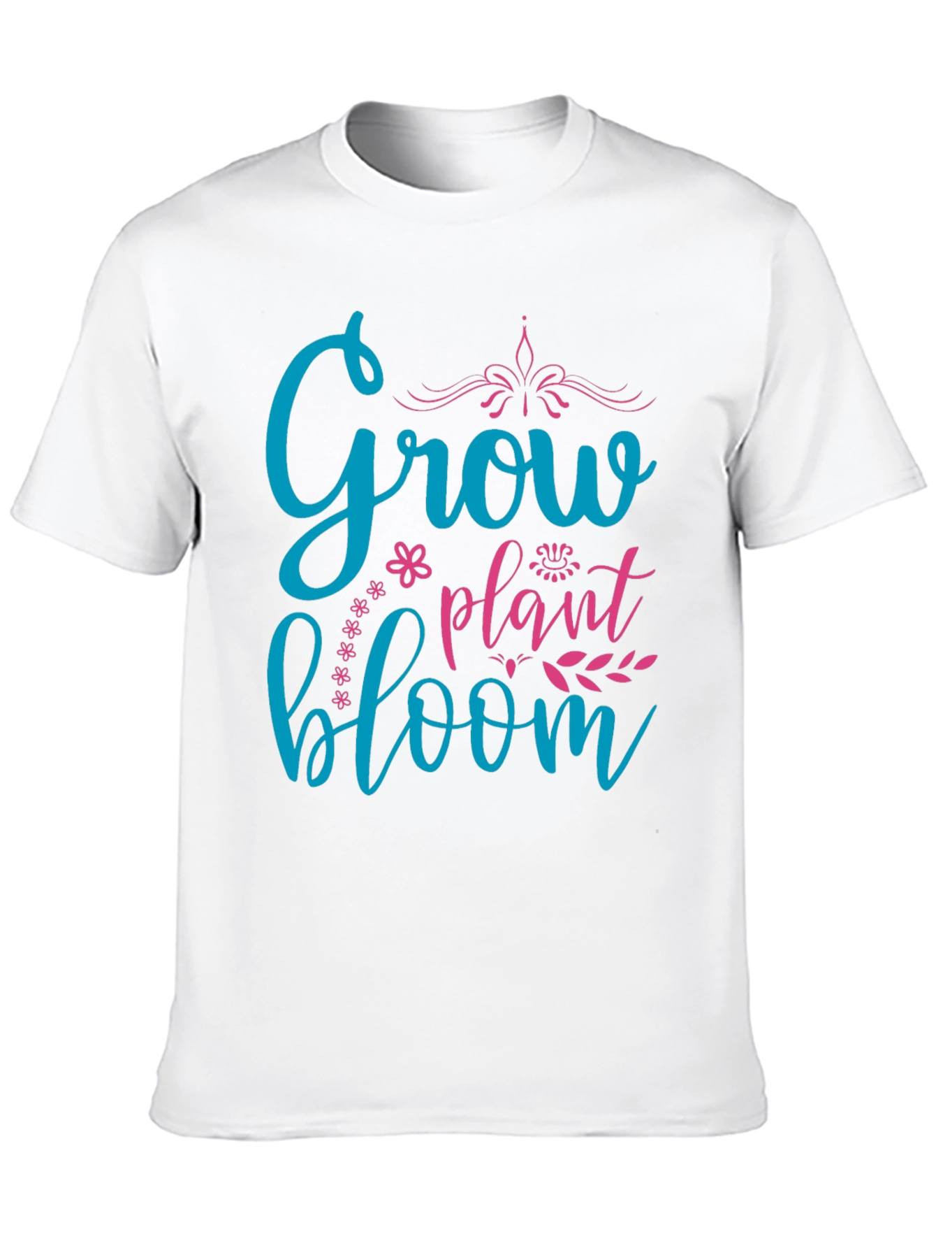 Grow Plant Bloom T-Shirt - Black Graphic Tee