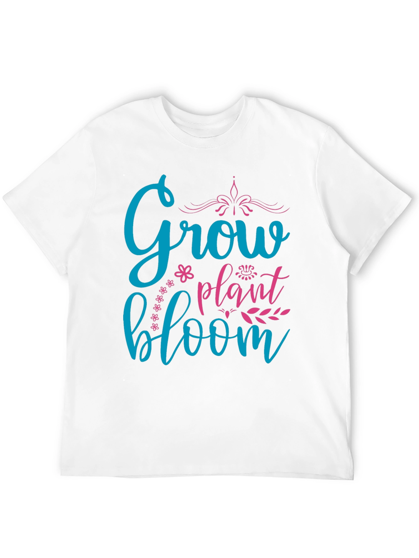 Grow Plant Bloom T-Shirt - Black Graphic Tee
