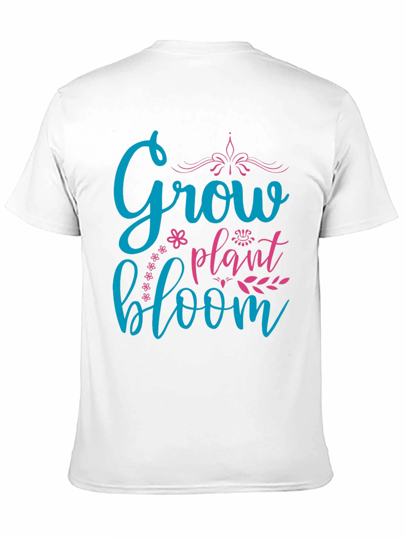 Grow Plant Bloom T-Shirt - Black Graphic Tee