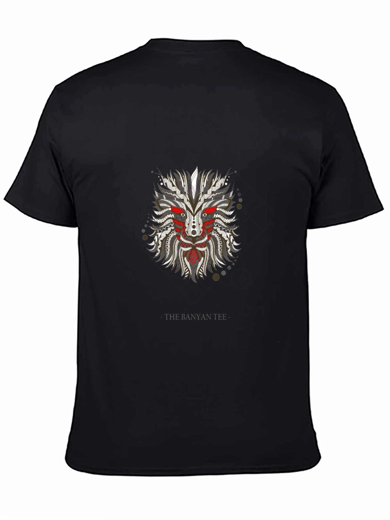 Tribal Mask Graphic Black T-Shirt