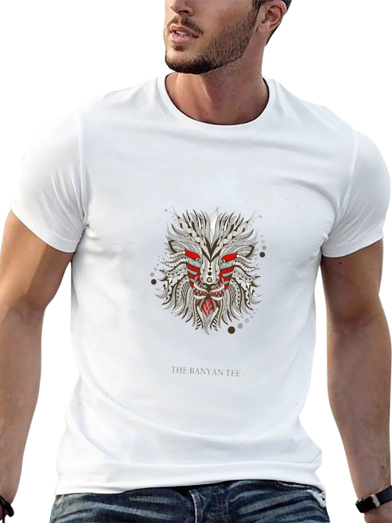 Tribal Mask Graphic Black T-Shirt