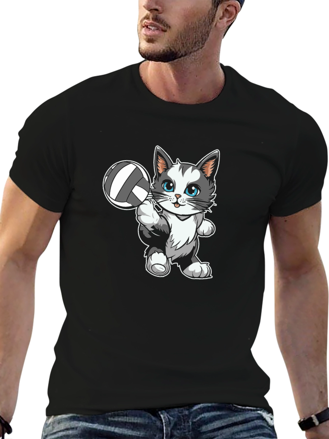 Cute Cat Volleyball T-Shirt