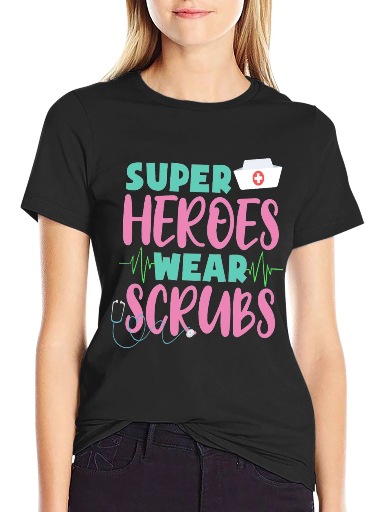 Super Heroes Wear Scrubs T-Shirt
