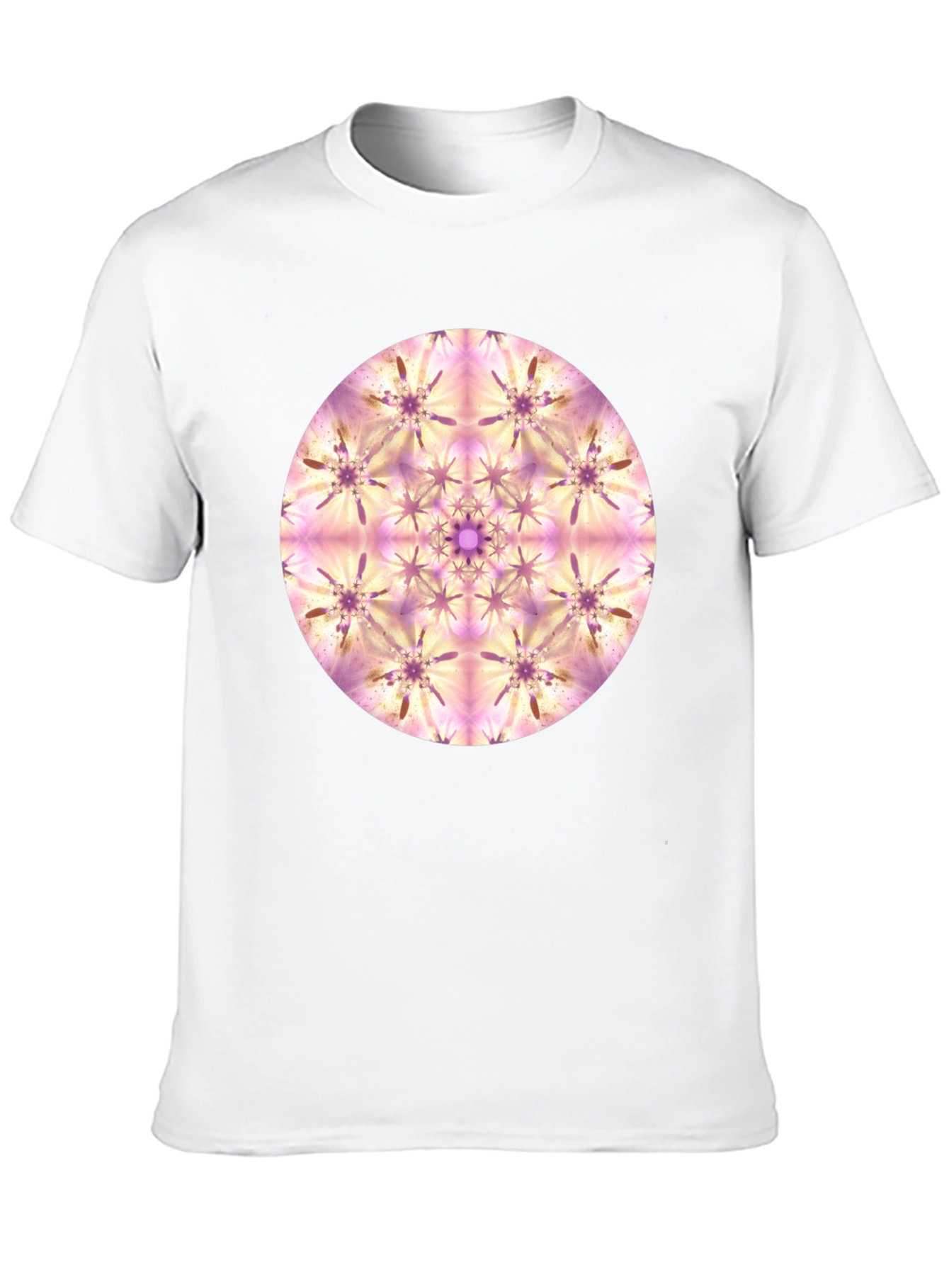 Abstract Mandala Graphic Print Black T-Shirt