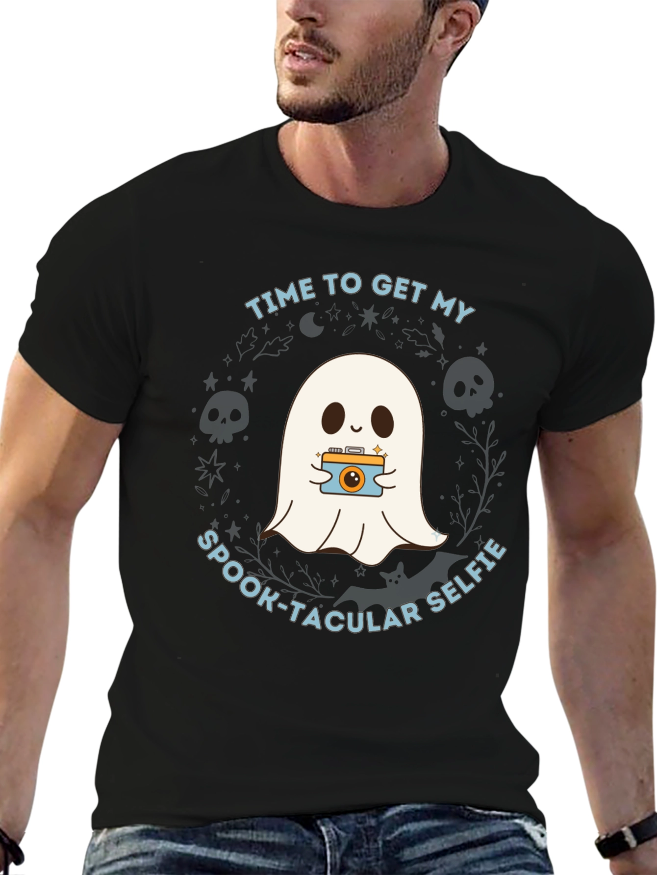 Spook-tacular Selfie T-Shirt - Halloween Ghost Tee