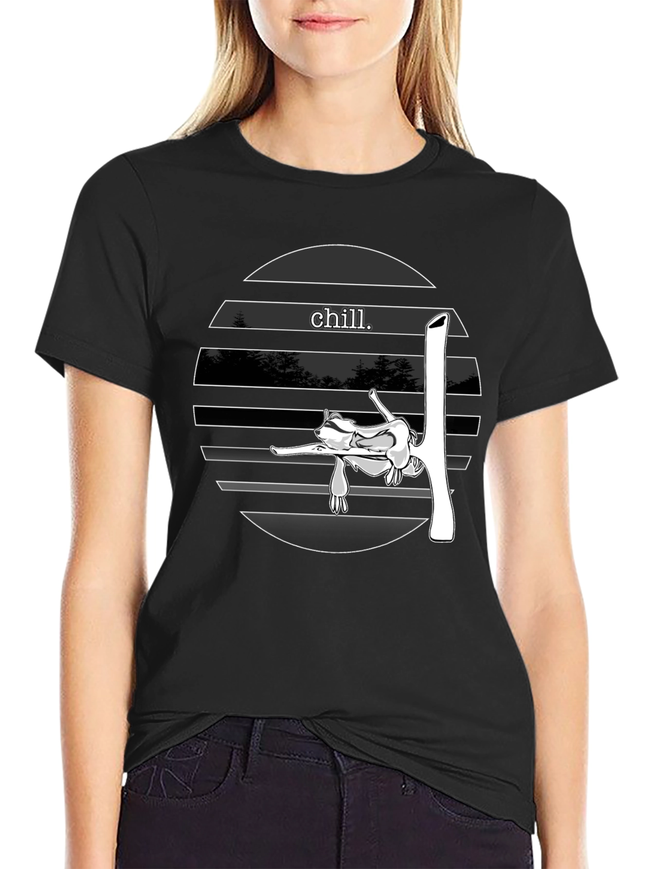 Chill Sloth Graphic Tee - Relaxed Style