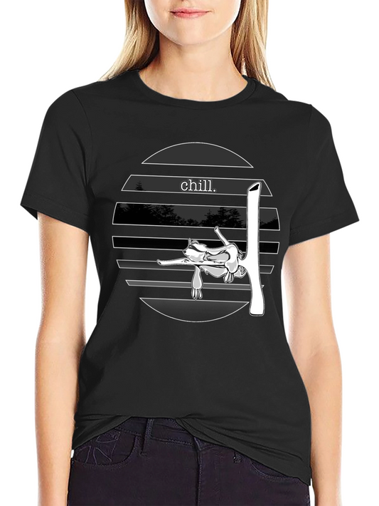 Chill Sloth Graphic Tee - Relaxed Style