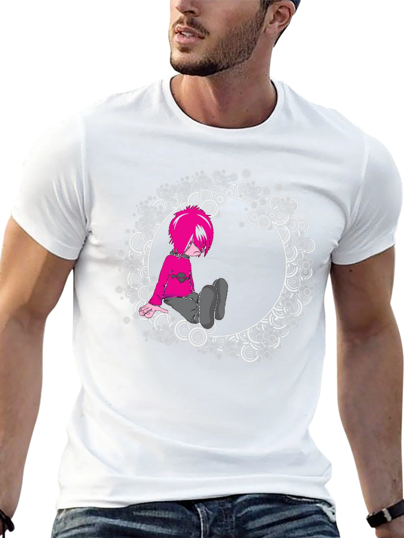 Black T-Shirt with Graphic Design