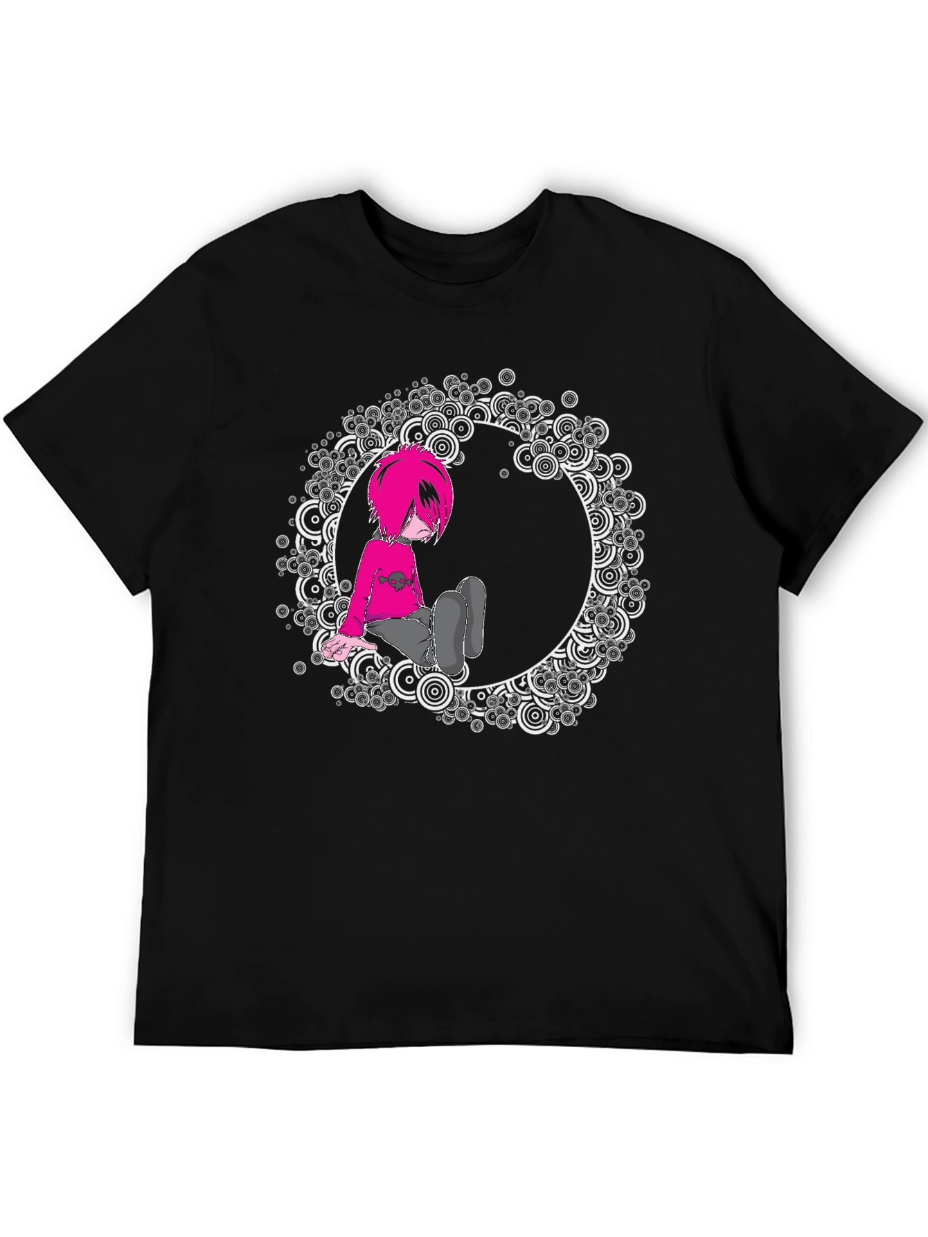 Black T-Shirt with Graphic Design
