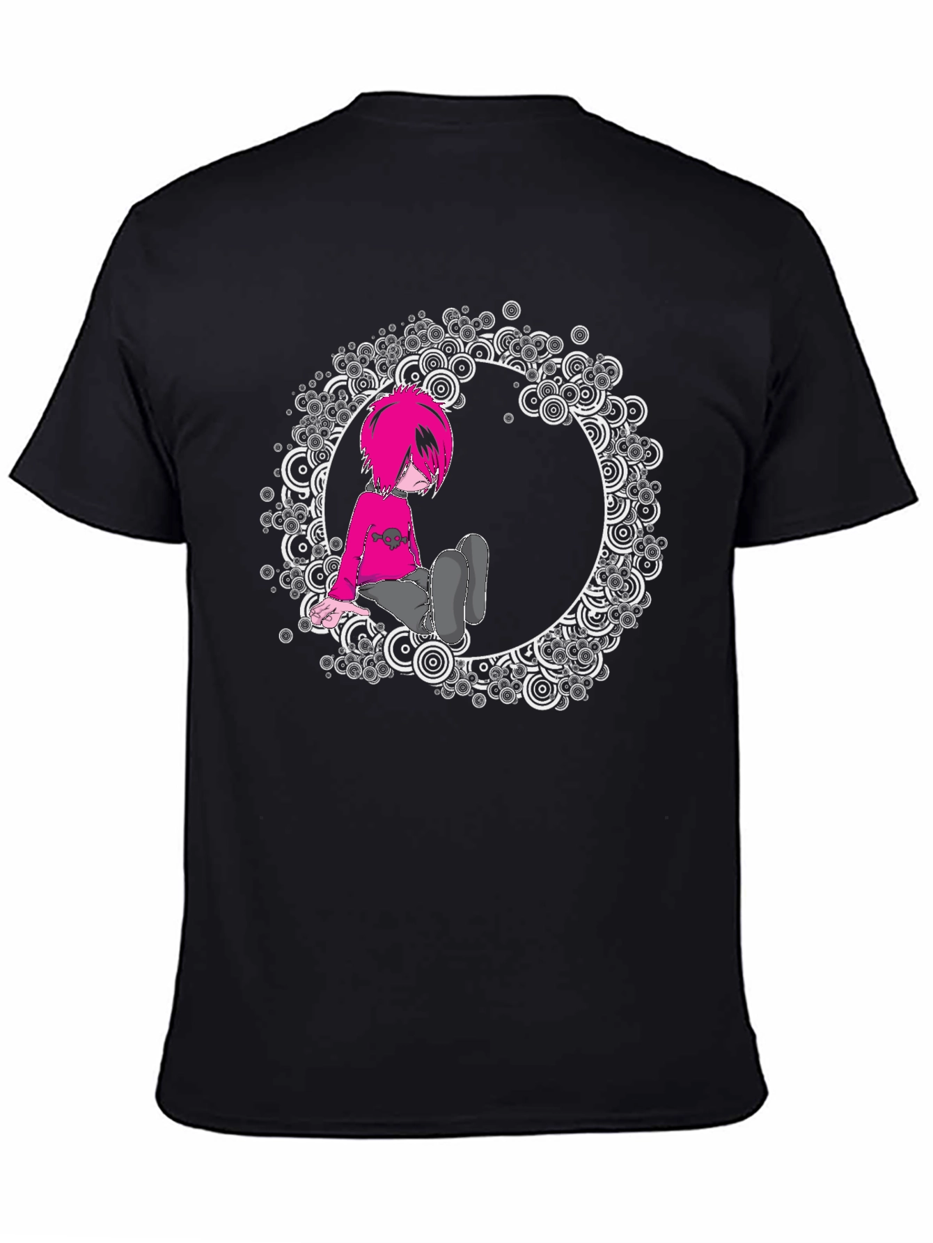 Black T-Shirt with Graphic Design