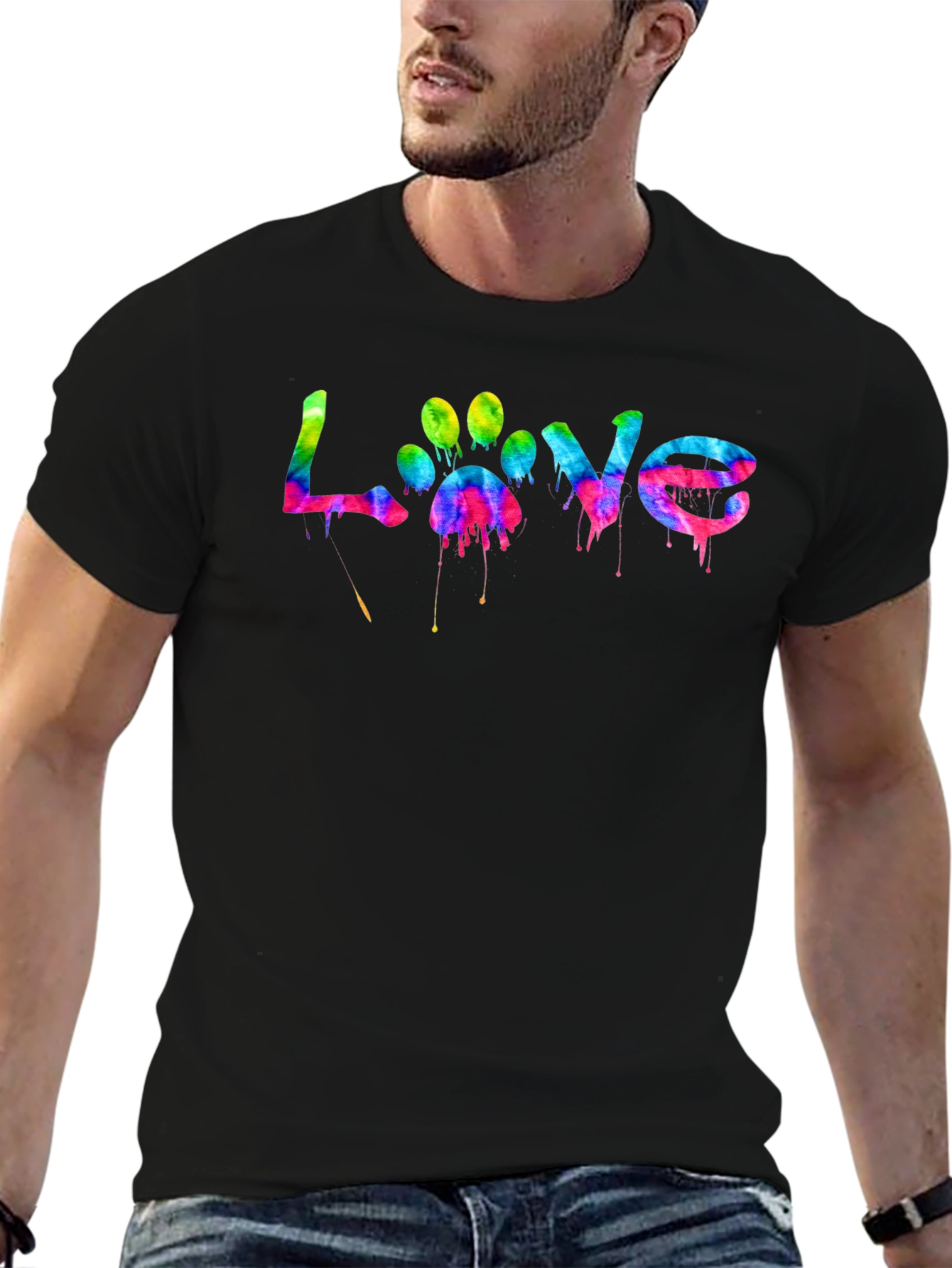 Love Paw Print Graphic Tee
