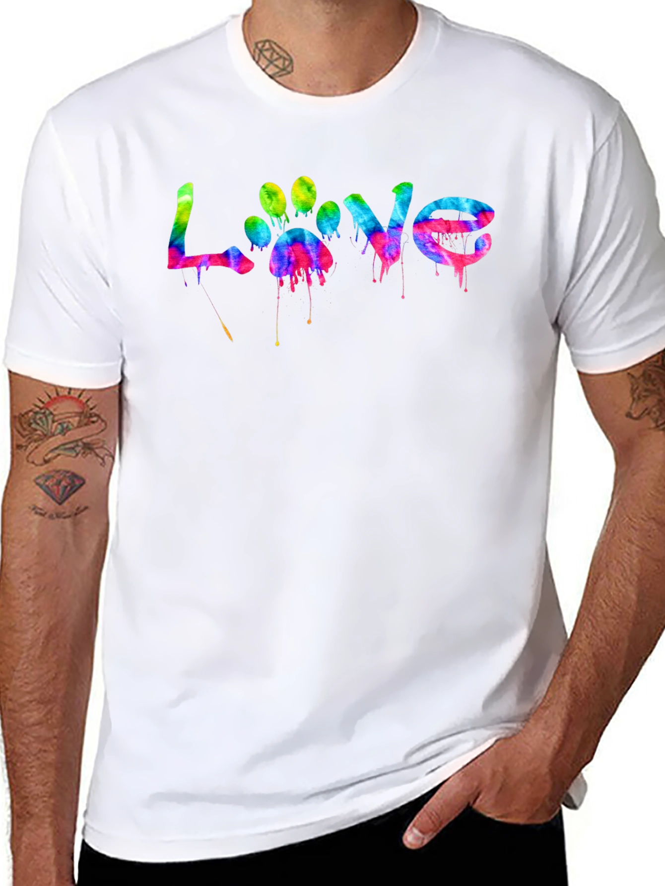 Love Paw Print Graphic Tee