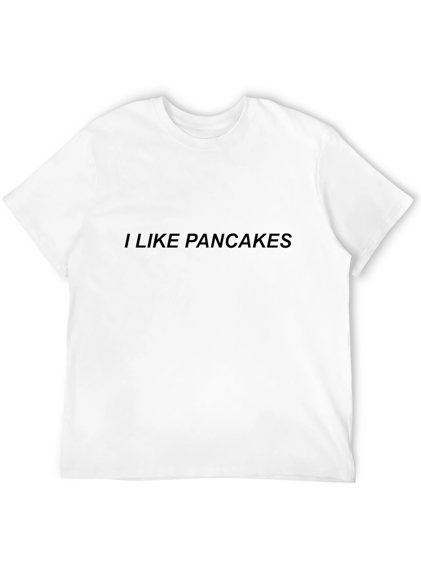 I Like Pancakes Black T-Shirt - Novelty Tee