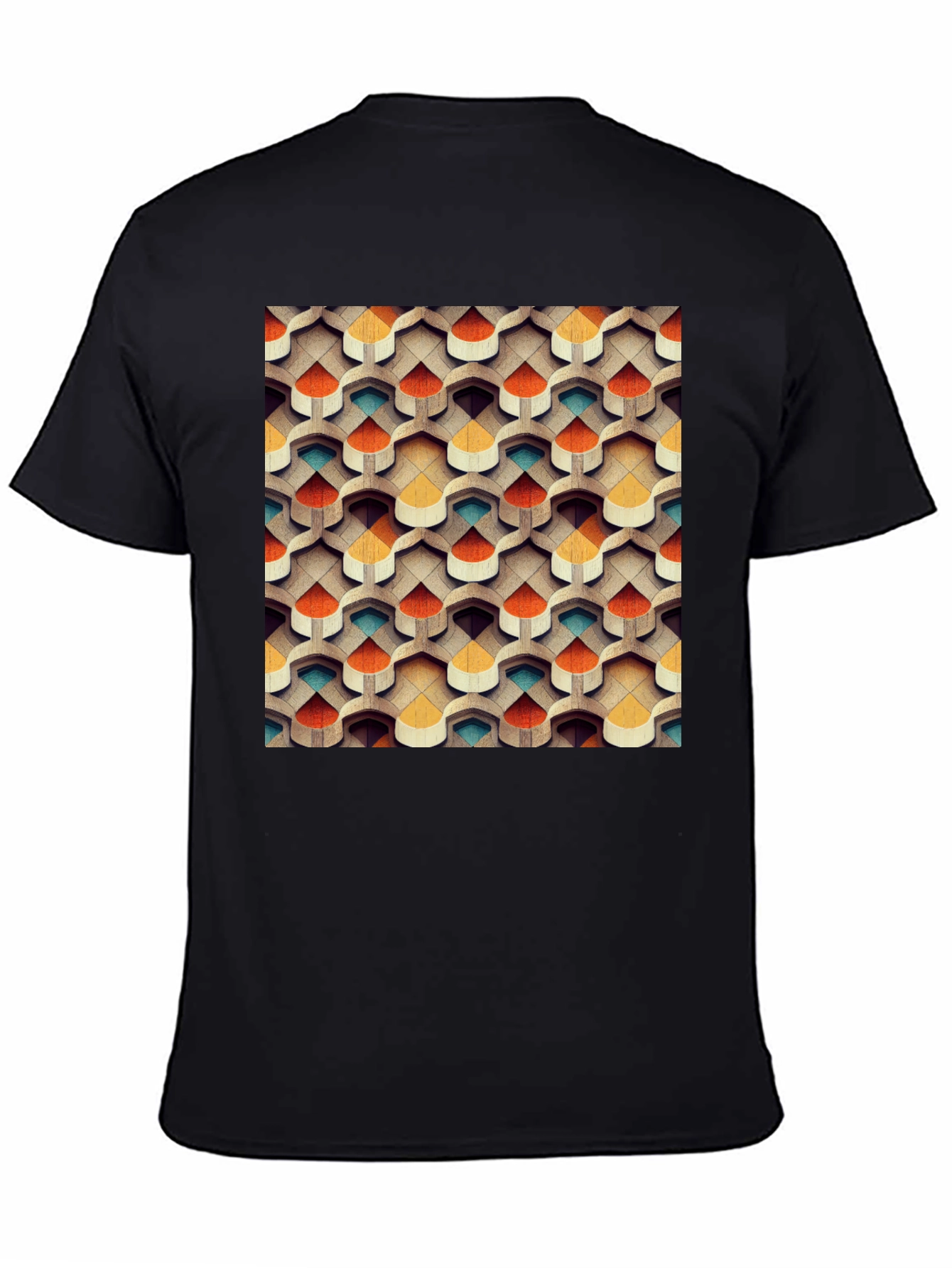 Abstract Geometric Pattern T-Shirt - Modern Design