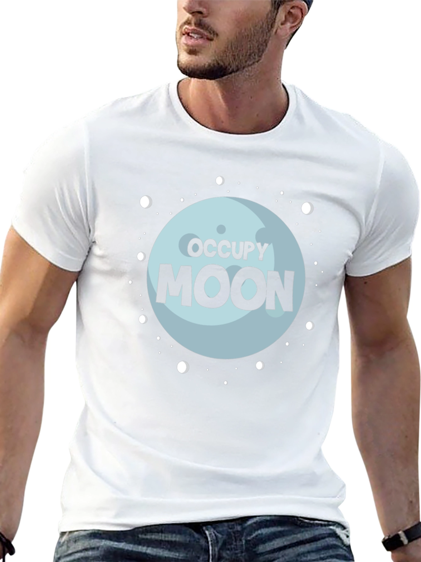 Occupy Moon Graphic T-Shirt - Unique Design