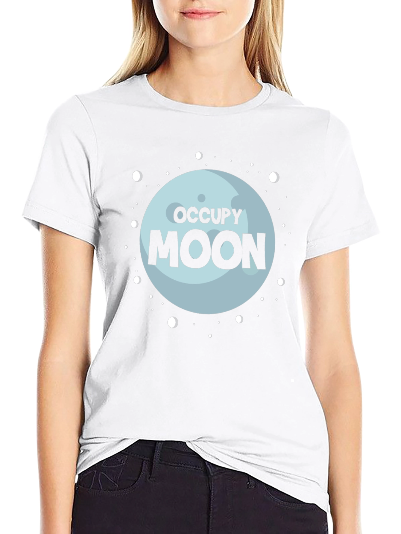 Occupy Moon Graphic T-Shirt - Unique Design