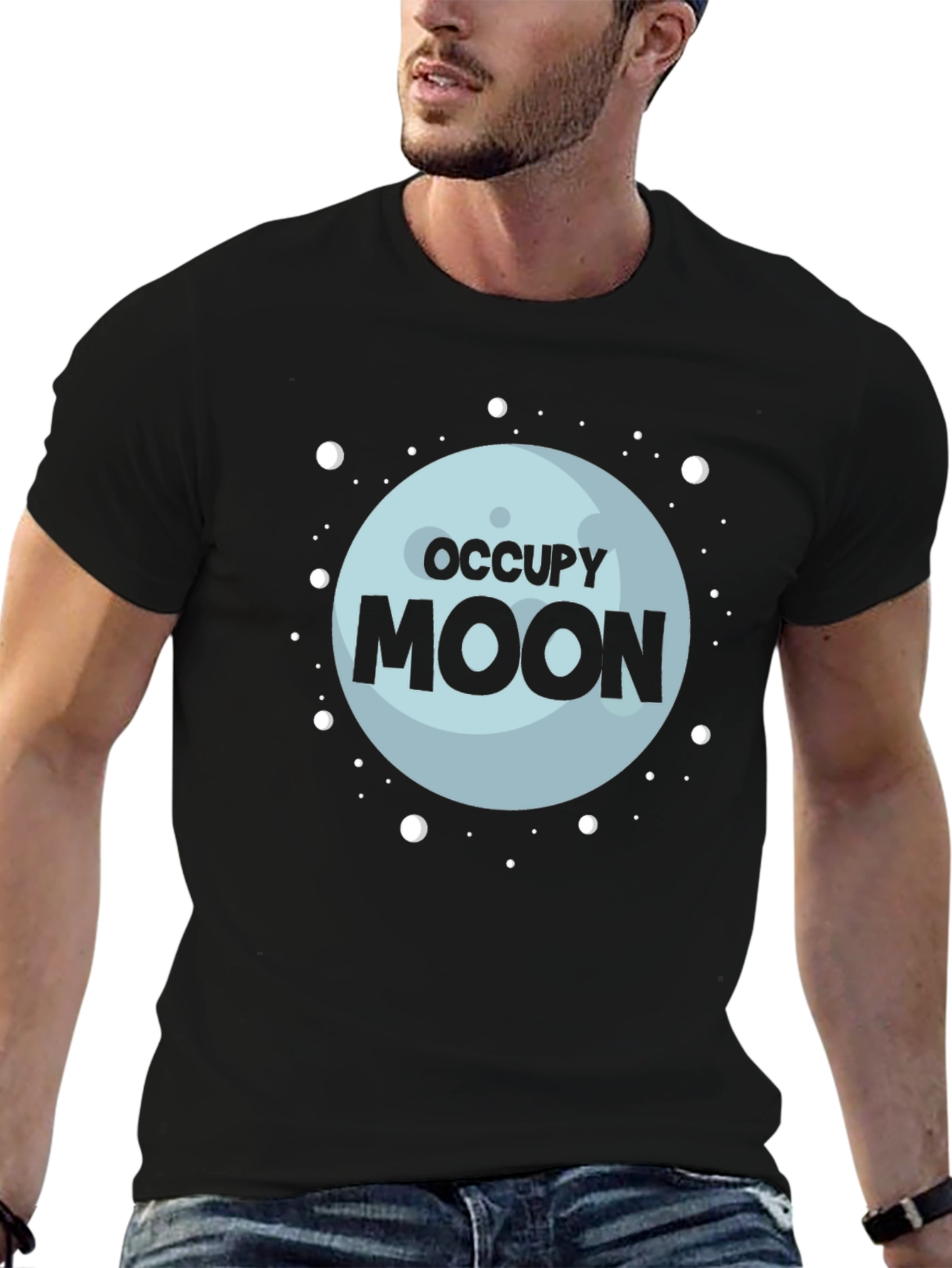 Occupy Moon Graphic T-Shirt - Unique Design