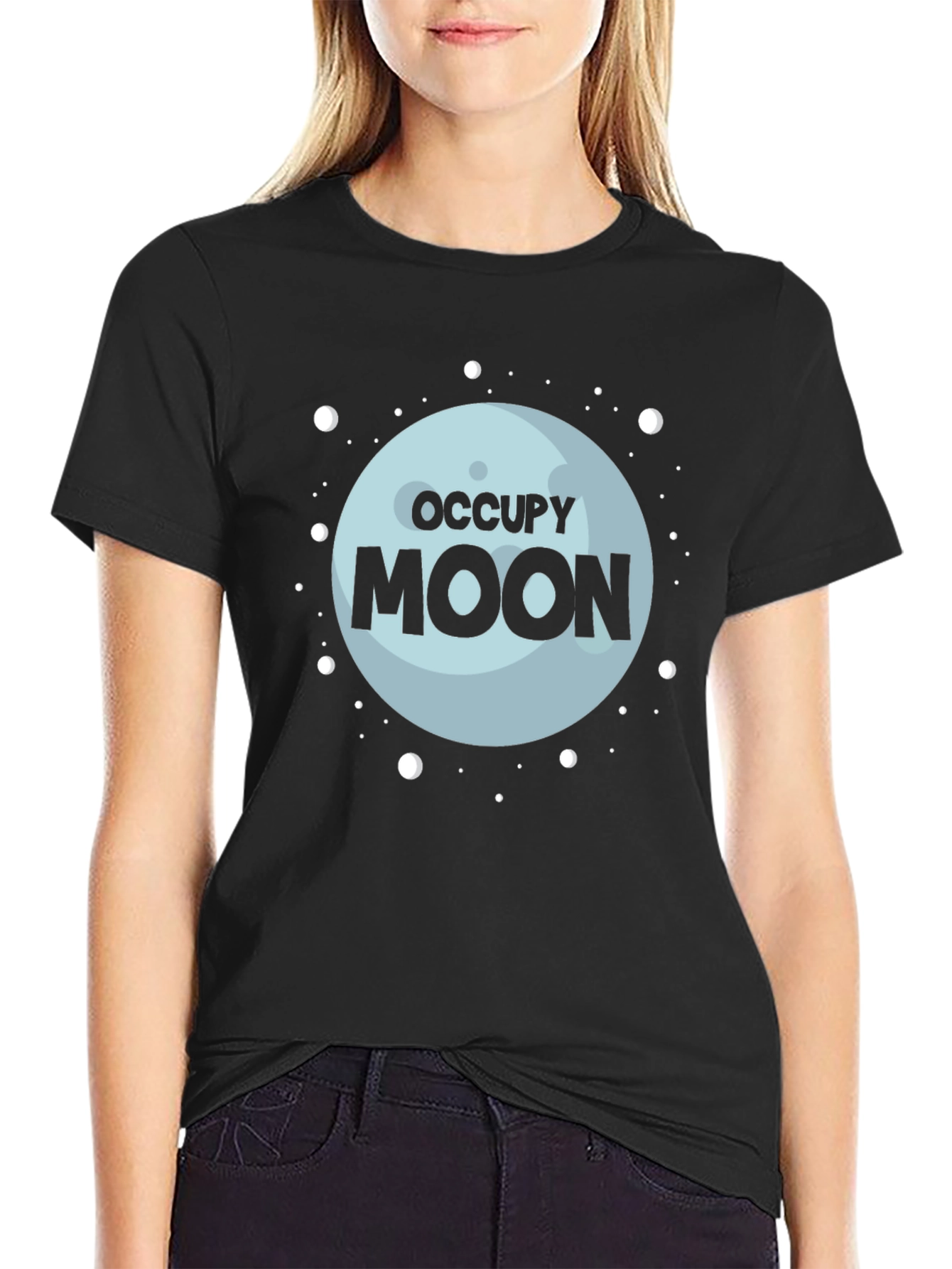 Occupy Moon Graphic T-Shirt - Unique Design