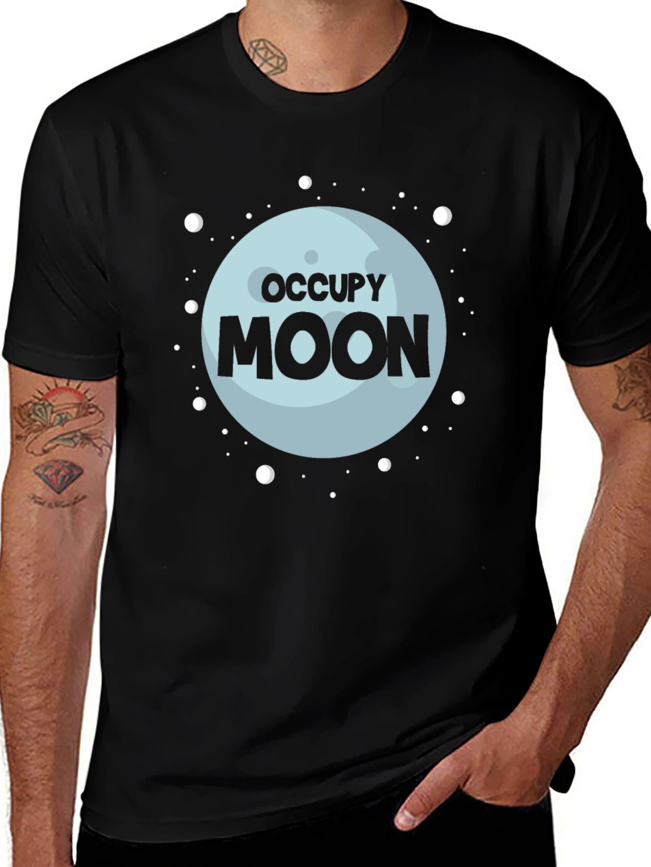Occupy Moon Graphic T-Shirt - Unique Design