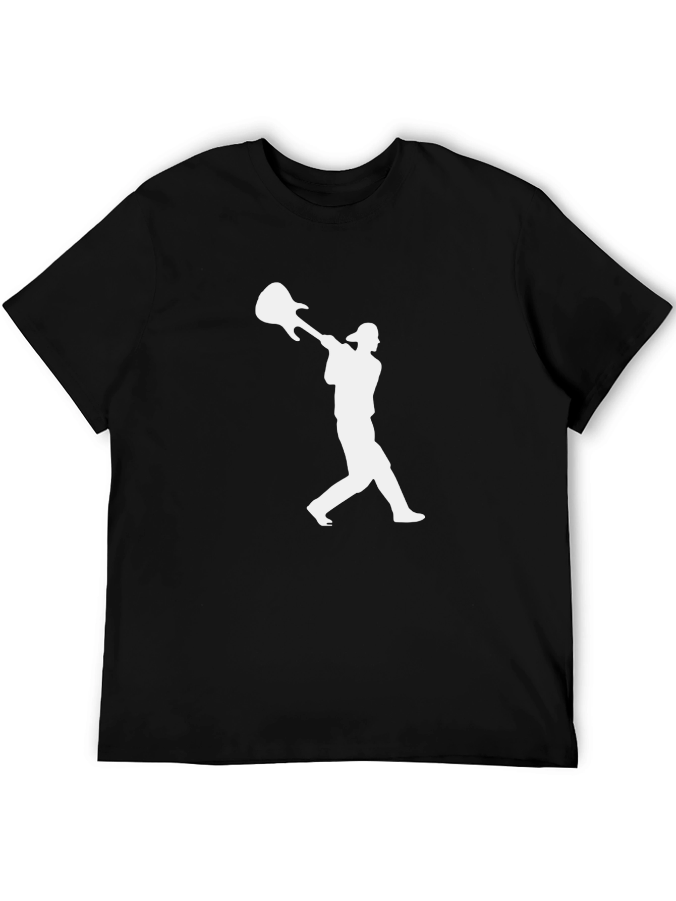 Guitar Smash Graphic Tee - Black Cotton T-Shirt
