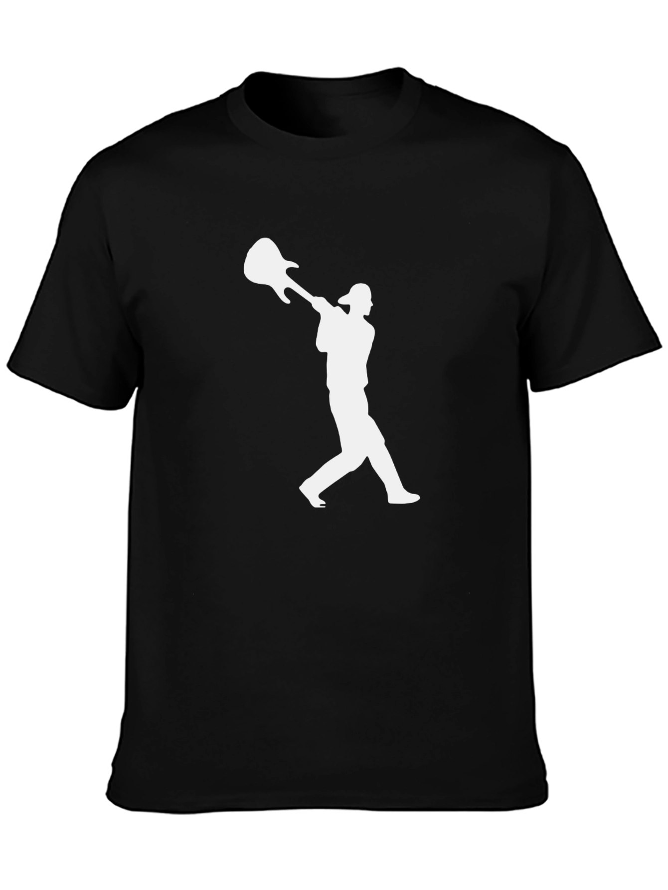Guitar Smash Graphic Tee - Black Cotton T-Shirt