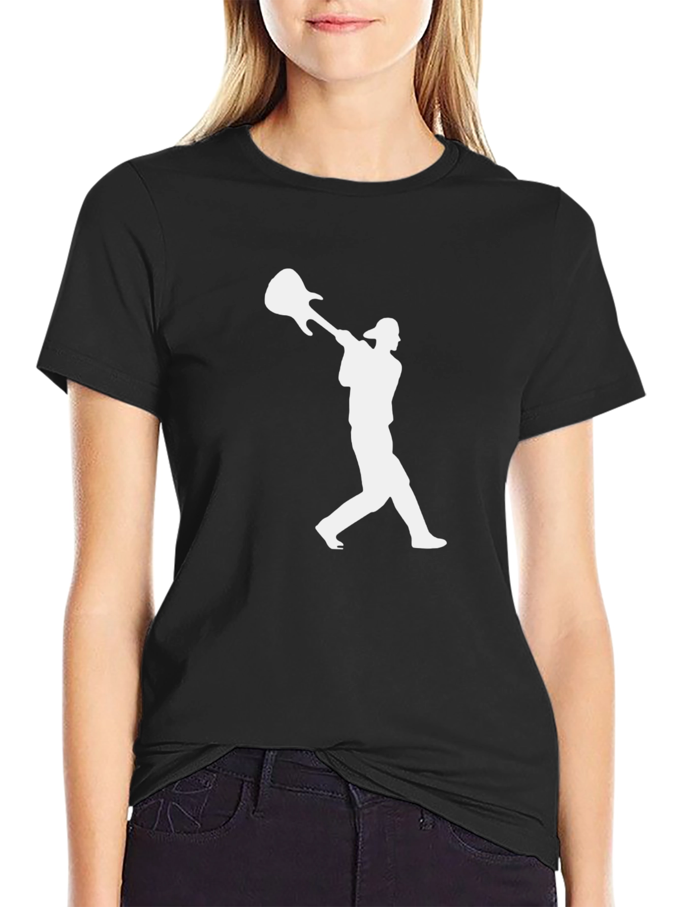 Guitar Smash Graphic Tee - Black Cotton T-Shirt