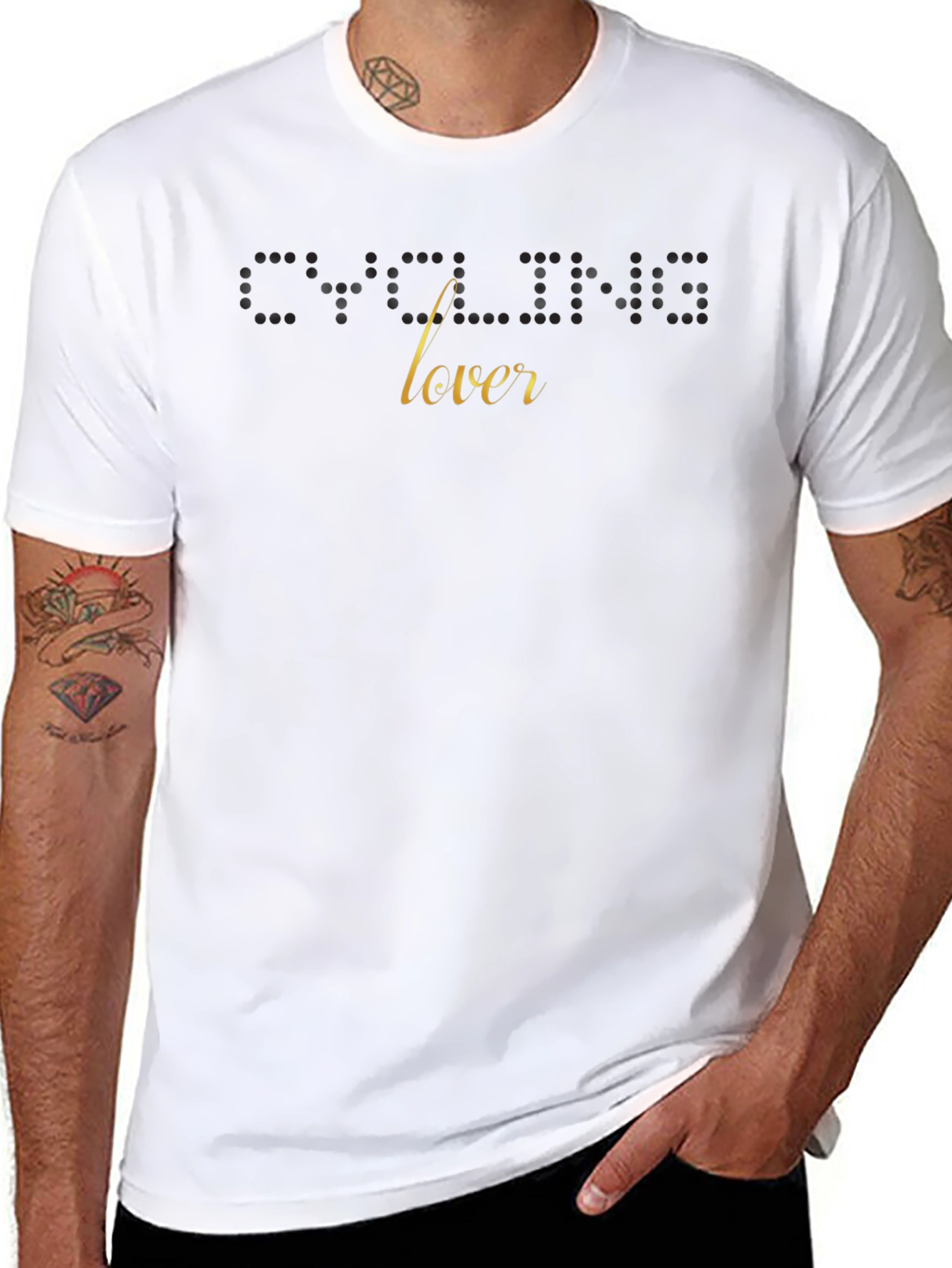 Cycling Lover Graphic Tee - Black