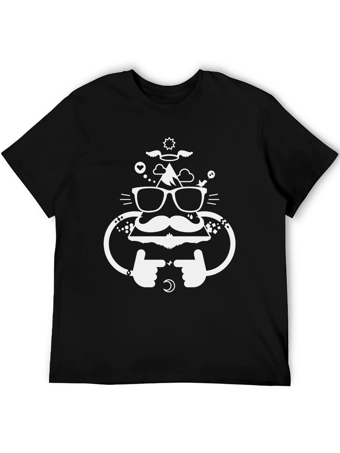 Hipster Mountain Graphic Tee - Cool Mens Shirt