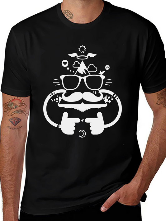Hipster Mountain Graphic Tee - Cool Mens Shirt