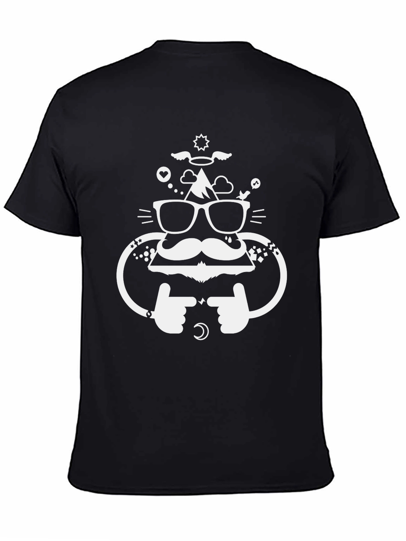 Hipster Mountain Graphic Tee - Cool Mens Shirt