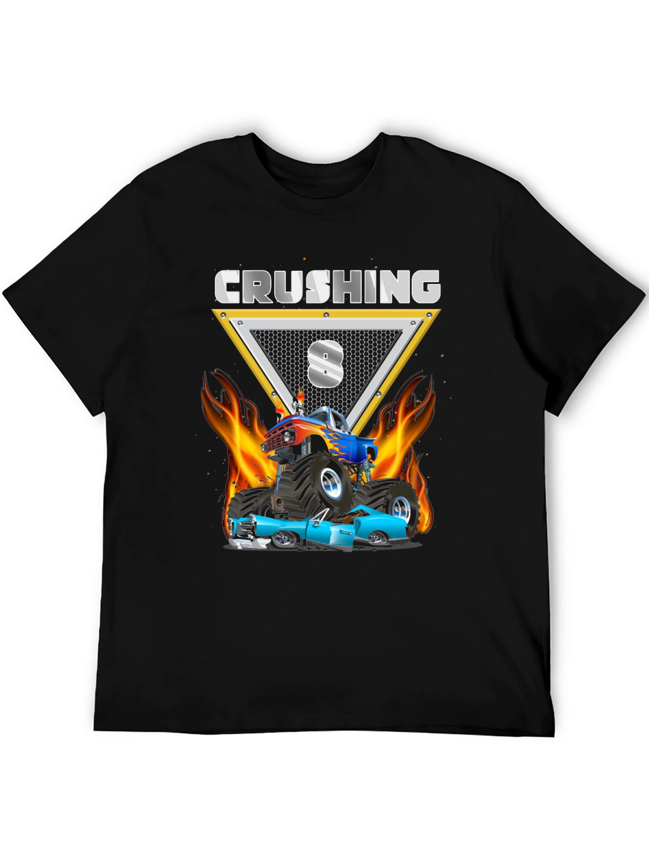Crushing 8th Birthday Monster Truck T-Shirt