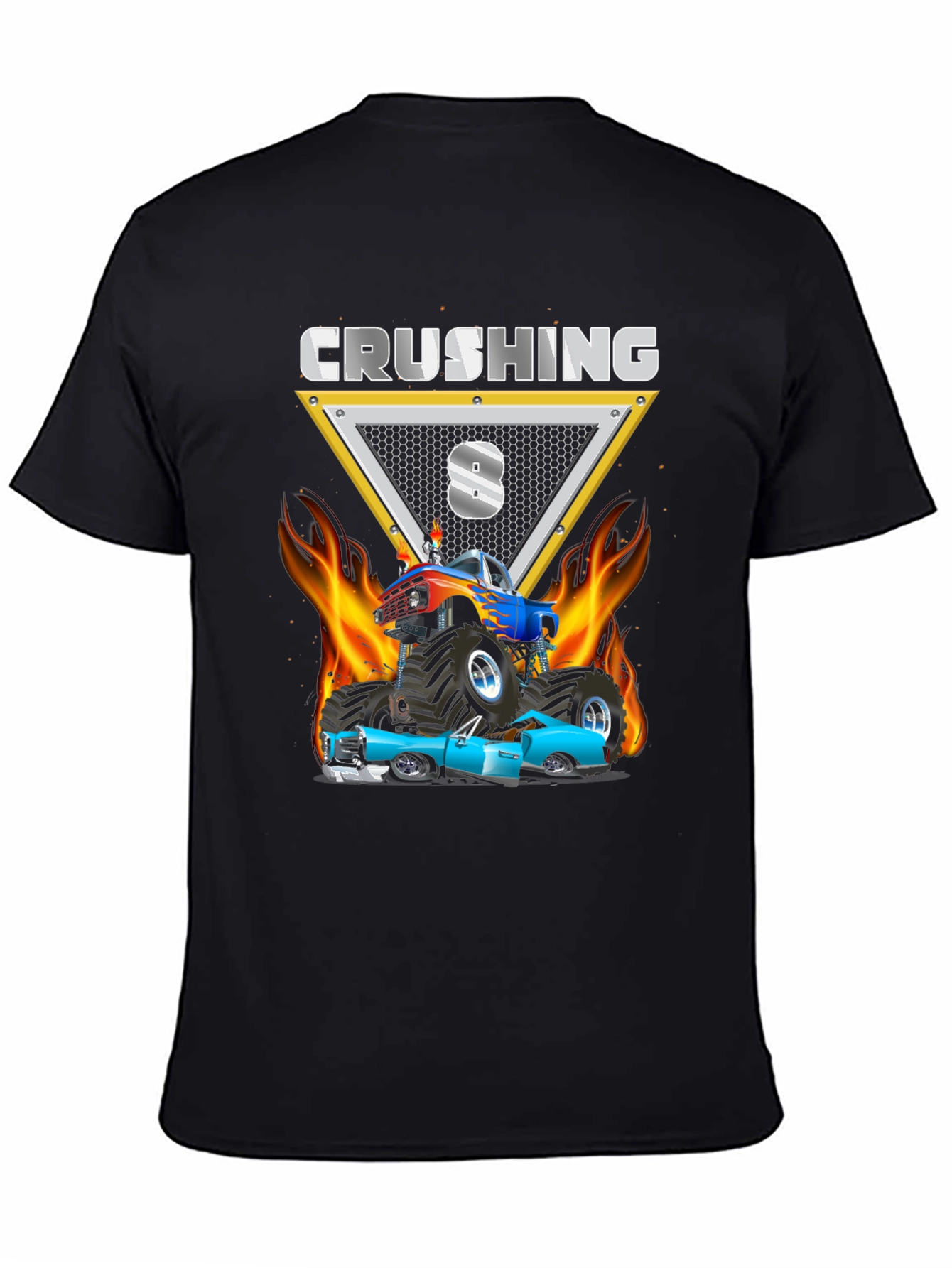 Crushing 8th Birthday Monster Truck T-Shirt