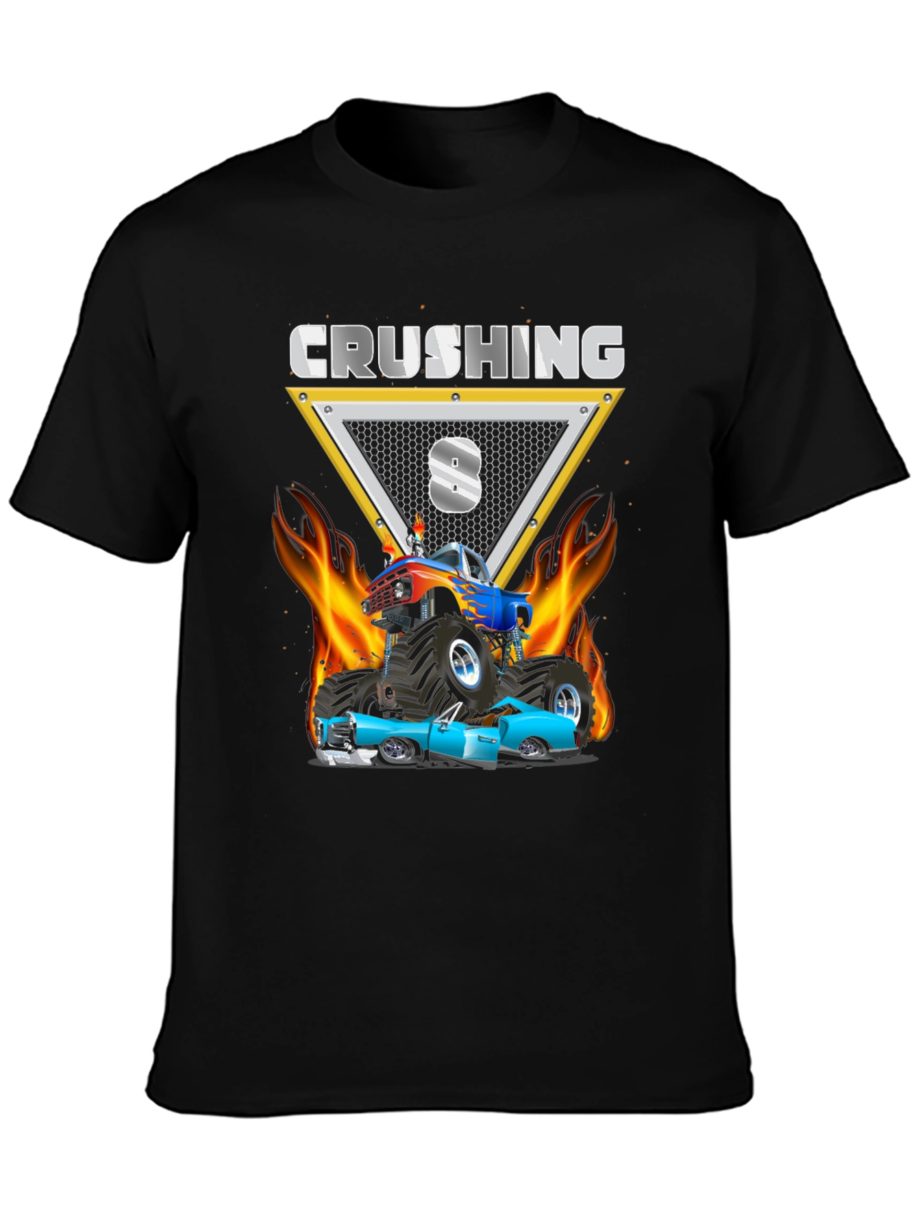 Crushing 8th Birthday Monster Truck T-Shirt