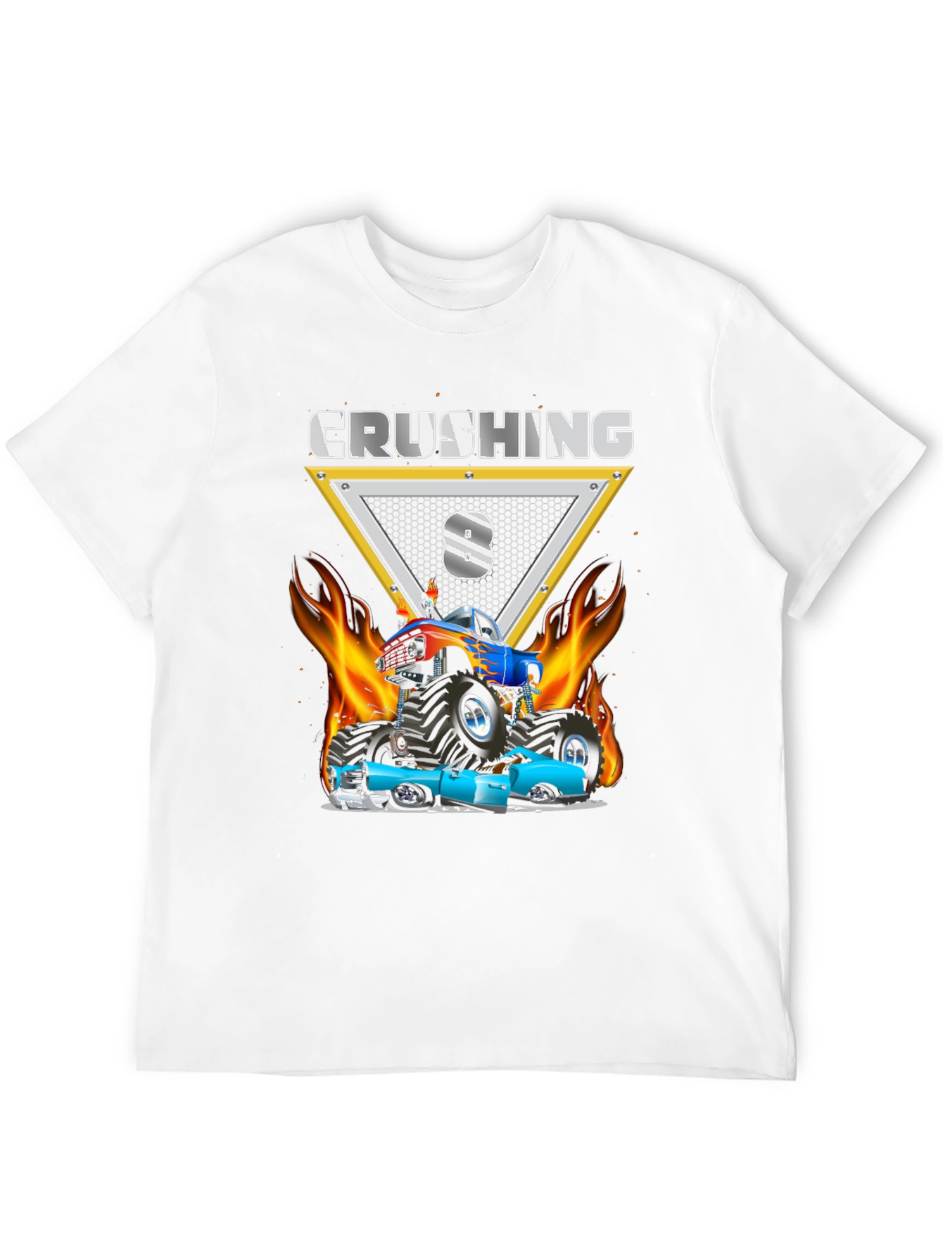 Crushing 8th Birthday Monster Truck T-Shirt